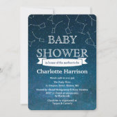 Star Constellations Space Baby shower Kaart (Voorkant)