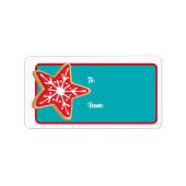 Star Cookies Kerstcadeau Etiketten (Voorkant)