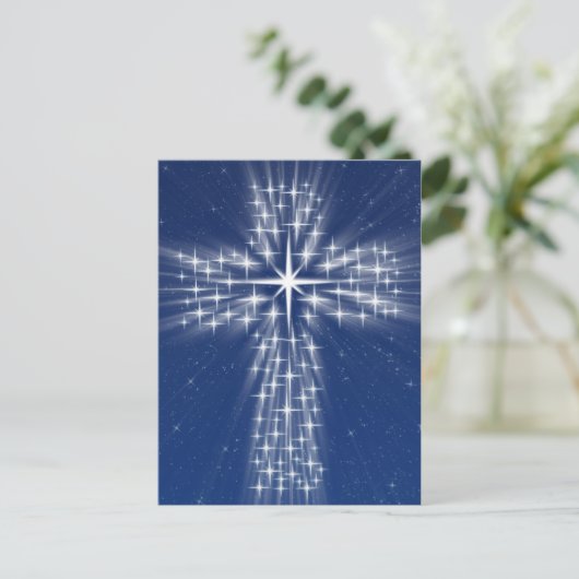 Star Cross #6 - Briefkaart verticaal blauw (Staand voorkant)