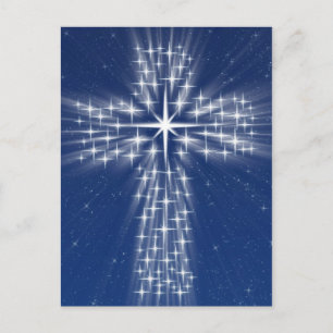 Star Cross #6 - Briefkaart verticaal blauw