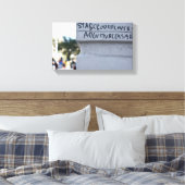 Star Crossed Lovers Shakespeare Graffiti NYC Canvas Afdruk (Insitu (Slaapkamer))