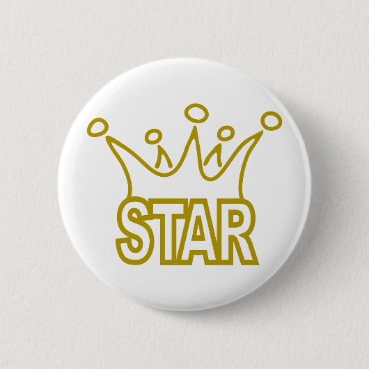 Star-Crown.png Ronde Button 5,7 Cm (Voorkant)