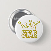 Star-Crown.png Ronde Button 5,7 Cm (Voorkant /achterkant)