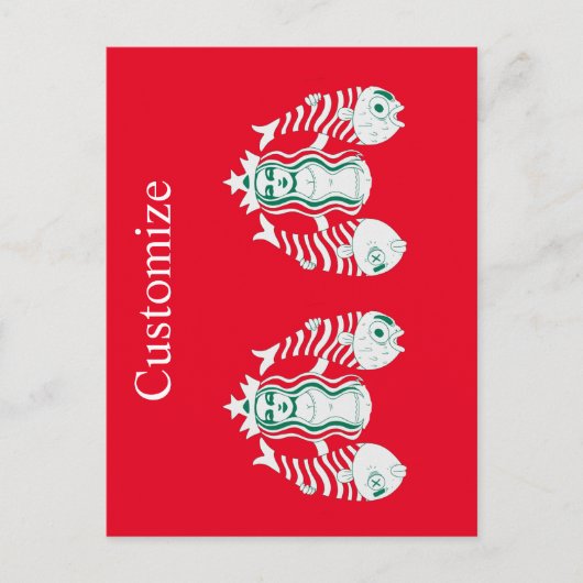 Star-Crown Queen Mermaid Thunder_Cove Briefkaart (Voorkant)