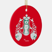 Star-Crown Queen Mermaid Thunder_Cove Keramisch Ornament (Rechts)