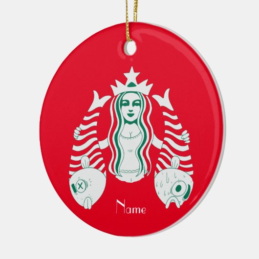 Star-Crown Queen Mermaid Thunder_Cove Keramisch Ornament (Links)