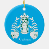 Star-Crown Queen Mermaid Thunder_Cove Keramisch Ornament (Achterkant)