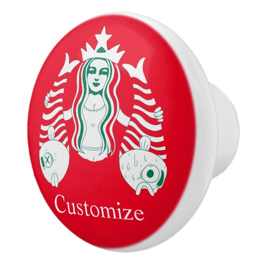 Star-Crown Queen Mermaid Thunder_Cove Keramische Knop (Rechts)