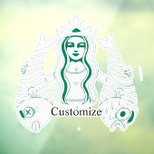 Star-Crown Queen Mermaid Thunder_Cove Raamsticker (Vel 3)