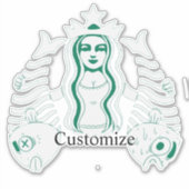 Star-Crown Queen Mermaid Thunder_Cove Sticker (Voorkant)