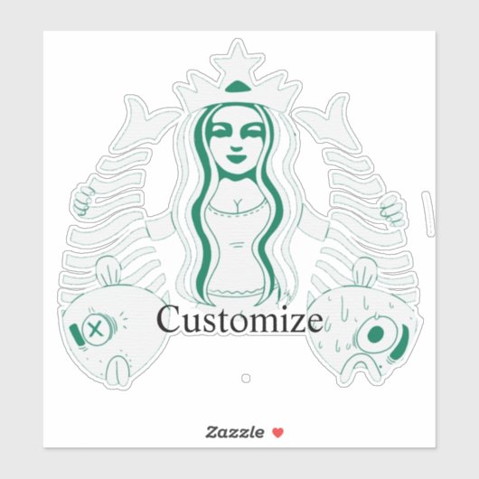 Star-Crown Queen Mermaid Thunder_Cove Sticker (Vel)