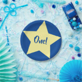 Star Cute Kind Birthday Party Space Papieren Bordje (Feest)