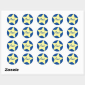 Star Cute Kind Birthday Party Space Ronde Sticker (Vel)