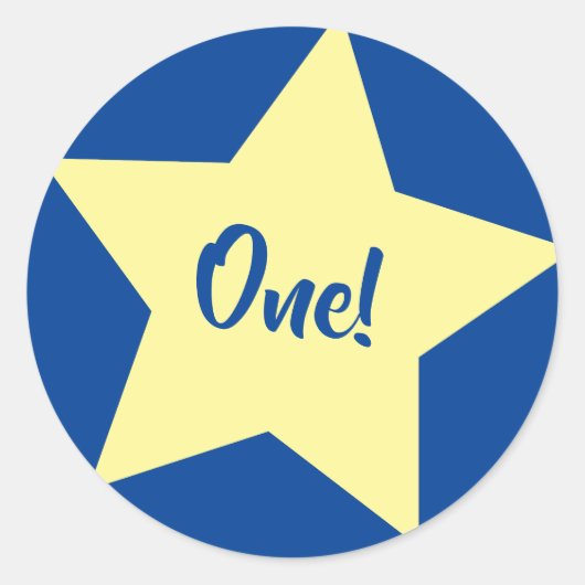 Star Cute Kind Birthday Party Space Ronde Sticker (Voorkant)