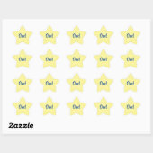 Star Cute Kind Birthday Party Space Ster Sticker (Vel)