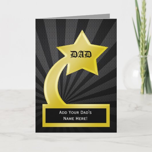 Star Dad Trophy Award, Vaderdag Kaart (Voorkant)
