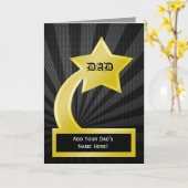 Star Dad Trophy Award, Vaderdag Kaart (Gele Bloem)