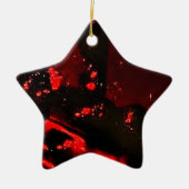 Star dark abstract ornament from recycled plastic (Voorkant)