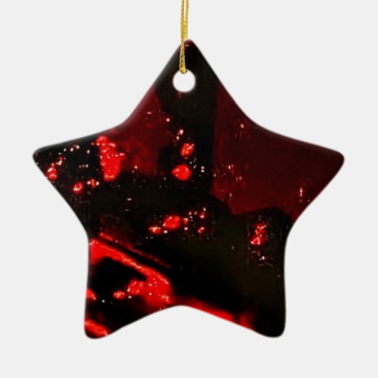 Star dark abstract ornament from recycled plastic (Voorkant)