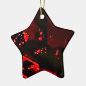 Star dark abstract ornament from recycled plastic (Links)