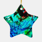 star decor double blue dark abstract keramisch ornament (Achterkant)