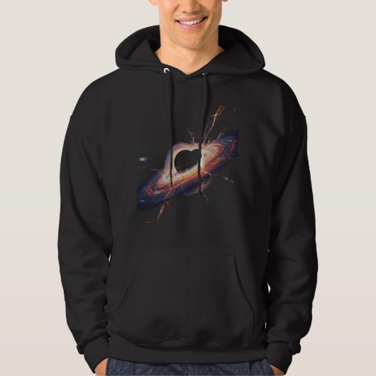 Star Devourer – Cosmic Black Hole Eruption Hoodie (Voorkant)
