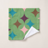 Star Diamond Mid Century Patroon Bad Handdoek (Wasdoekje)