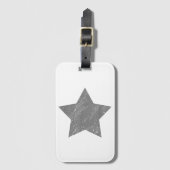 Star Distressed Grey  Star Bagagelabel (Voorkant (verticaal))