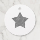 Star Distressed Grey Star Bedankjes Labels (Achterkant)