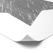 Star Distressed Grey Star Poster (Hoek)