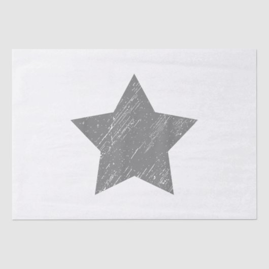 Star Distressed Grey Star Tissuepapier (Voorkant)
