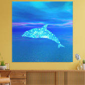 Star Dolphin Canvas Afdruk (Insitu (Woonkamer))