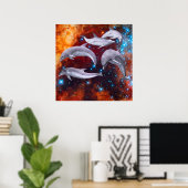 Star Dolphins Poster (Thuiskantoor)