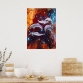 Star Dolphins Poster (Keuken)