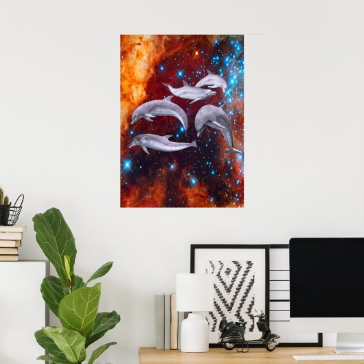 Star Dolphins Poster (Thuiskantoor)