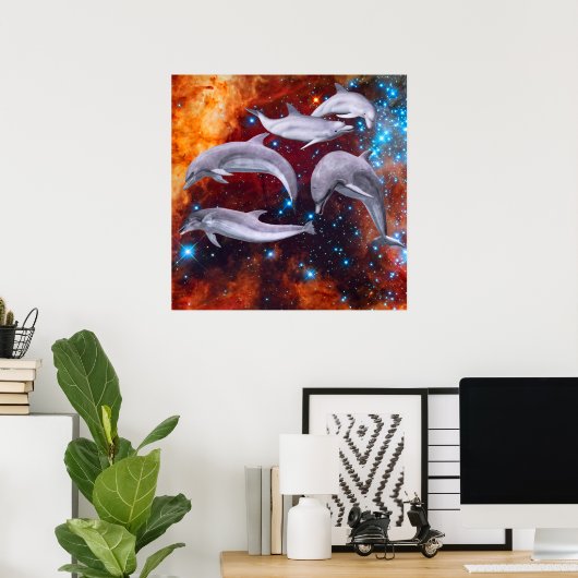 Star Dolphins Poster (Thuiskantoor)