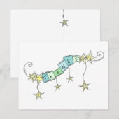 Star Doodles, Bedankt Briefkaart (Voorkant / Achterkant)