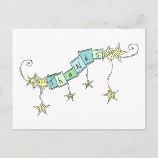 Star Doodles, Bedankt Briefkaart