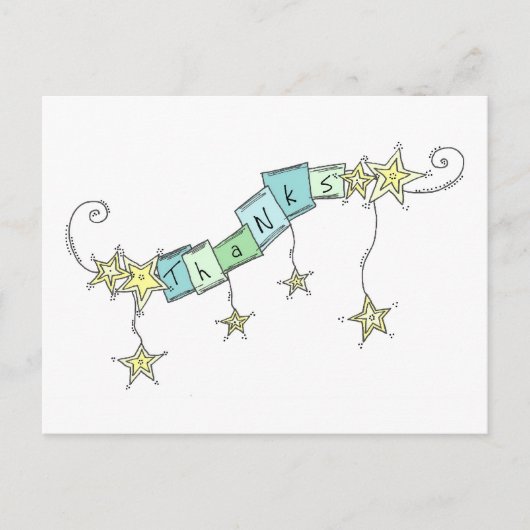 Star Doodles, Bedankt Briefkaart (Voorkant)