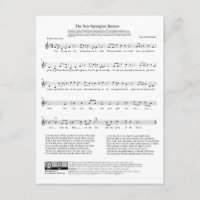 Star-draaiende banner National Anthem — muziekblad