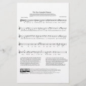 Star-draaiende banner National Anthem — muziekblad Briefpapier (Voorkant)