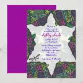 Star & Dragonfly Bar Bat Mitzvah Uitnodiging (Voorkant / Achterkant)