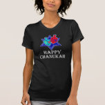 Star & Dreidel T-shirt<br><div class="desc">Een Happy Chanukah voor iedereen met deze joodse ster en een paar droesels.</div>