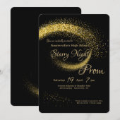 Star Dust Prom Invitation Kaart (Voorkant / Achterkant)