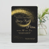 Star Dust Prom Invitation Kaart (Staand voorkant)