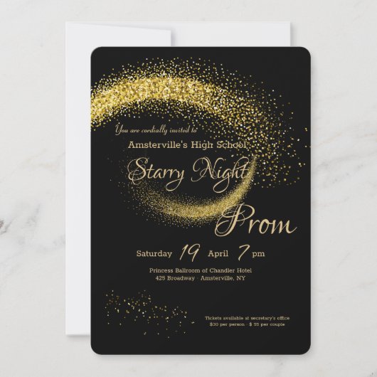 Star Dust Prom Invitation Kaart (Voorkant)
