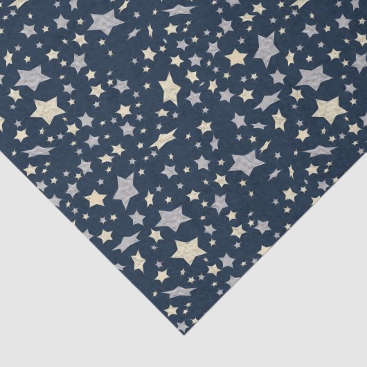 Star Elegant Modern Blue Tissuepapier (Detail)