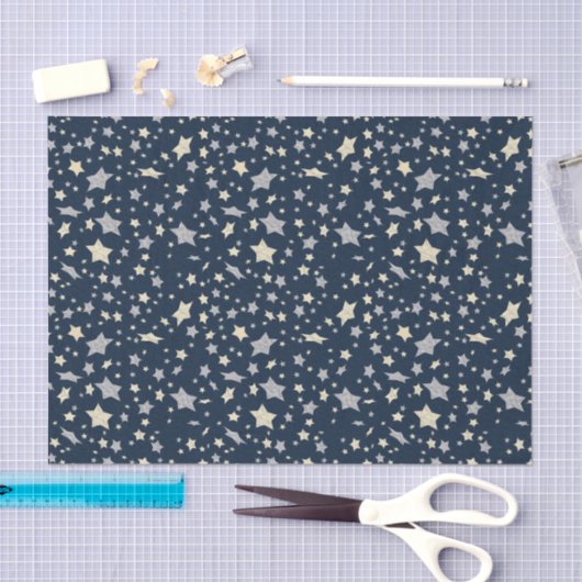 Star Elegant Modern Blue Tissuepapier (Craft)