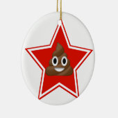 Star Emoji Poo Dble-sided Ornament (Rechts)