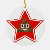 Star Emoji Poo Dble-sided Ornament (Voorkant)
